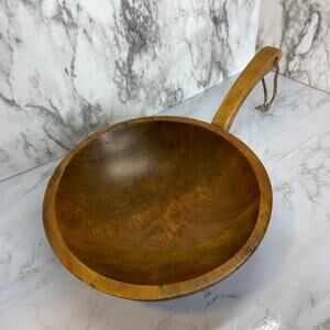 Vintage Mort and Marton Wooden Bowl with Handle